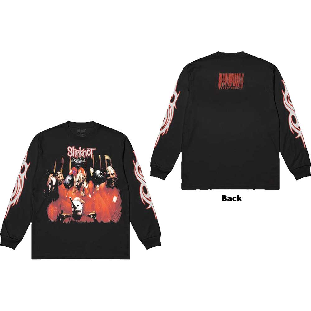 Slipknot Unisex Long Sleeve T-Shirt: Spit it Out (Back & Sleeve Print) Long Sleeve T-Shirt