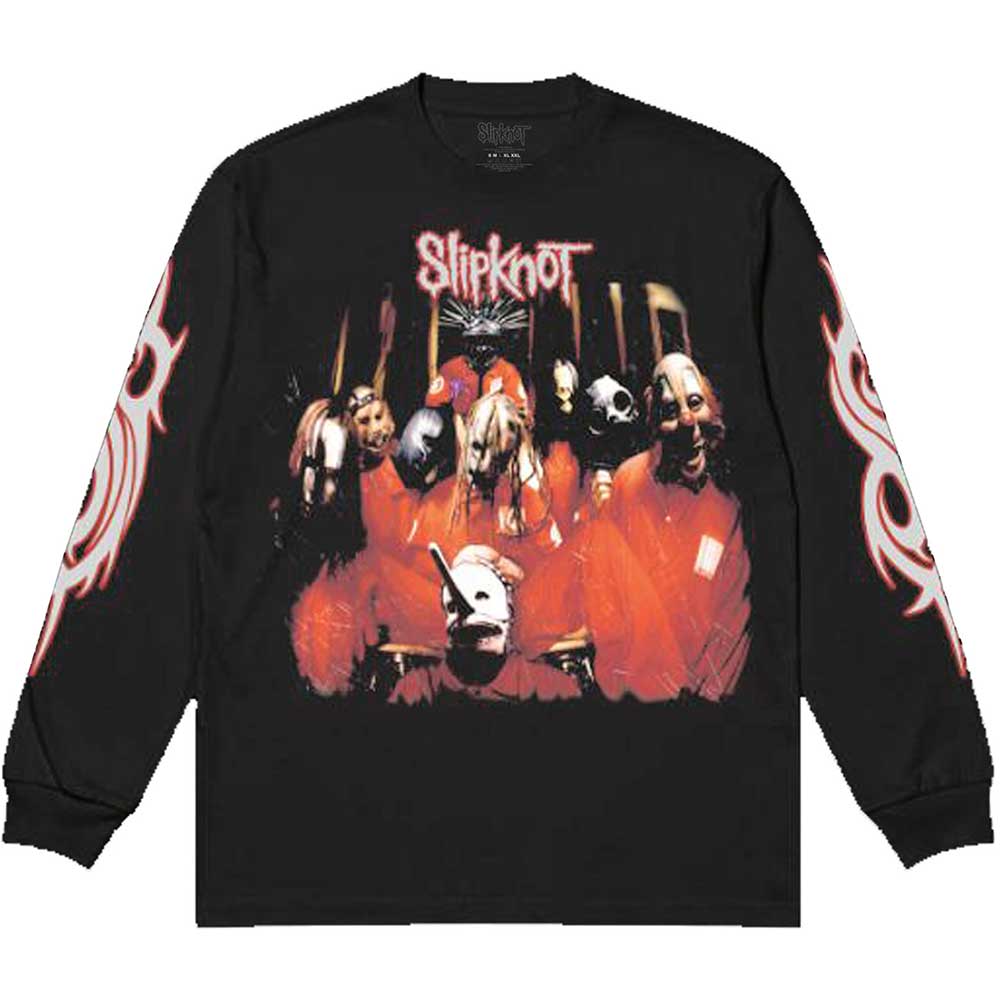 Slipknot Unisex Long Sleeve T-Shirt: Spit it Out (Back & Sleeve Print) Long Sleeve T-Shirt