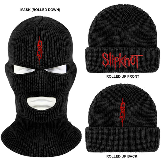 Slipknot Unisex Mask Beanie Hat: Logo Mask Beanie Hat