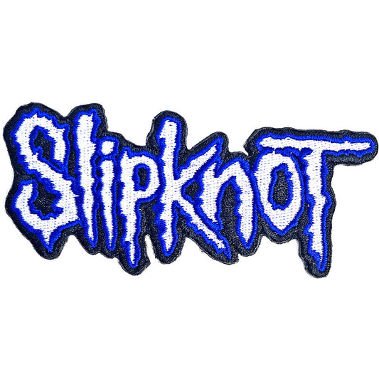 Slipknot Standard Patch: Cut-Out Logo Blue Border Standaard patch