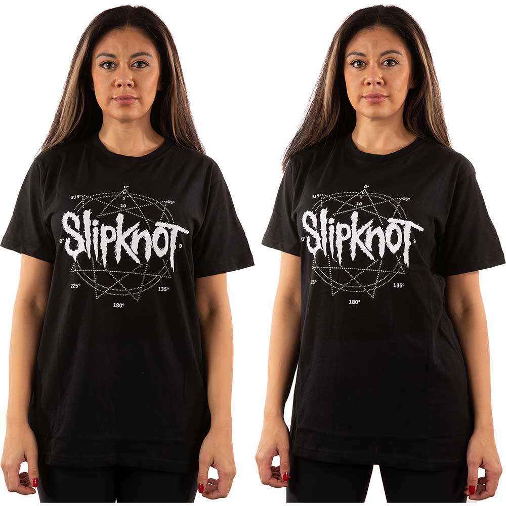 Slipknot Unisex Embellished T-Shirt: Logo Star (Diamante) Embellished T-Shirt