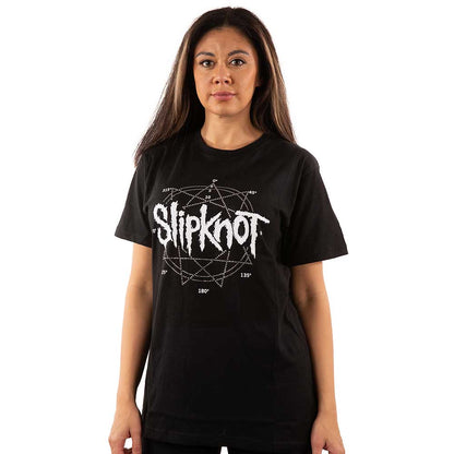 Slipknot Unisex Embellished T-Shirt: Logo Star (Diamante) Embellished T-Shirt