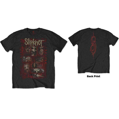 Slipknot Unisex T-Shirt: Sketch Boxes (Back Print) T-Shirt