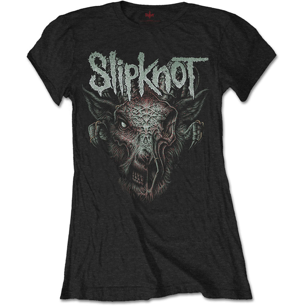 Slipknot Ladies T-Shirt: Infected Goat (Back Print) T-Shirt