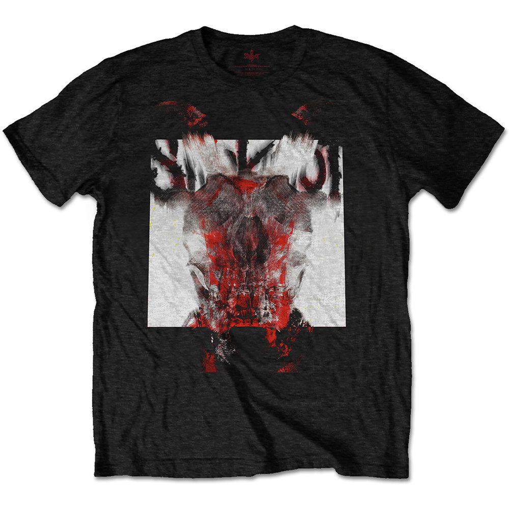 Slipknot Unisex T-Shirt: Devil Single - Logo Blur (Back Print) T-Shirt