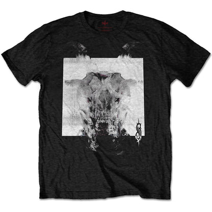 Slipknot Unisex T-Shirt: Devil Single - Black & White (Back Print) T-Shirt