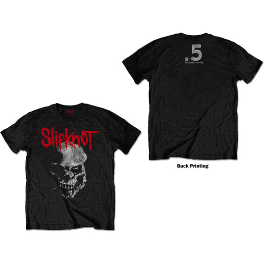 Slipknot Unisex T-Shirt: Gray Chapter Skull (Back Print) T-Shirt