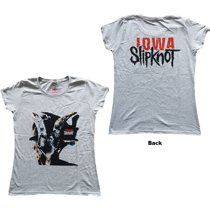 Slipknot Ladies T-Shirt: Iowa Goat Shadow (Back Print) T-Shirt