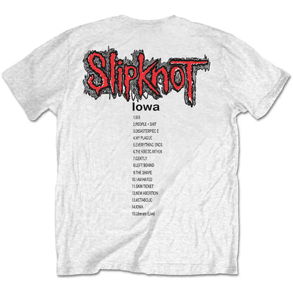 Slipknot Unisex T-Shirt: Iowa Track List (Back Print) T-Shirt