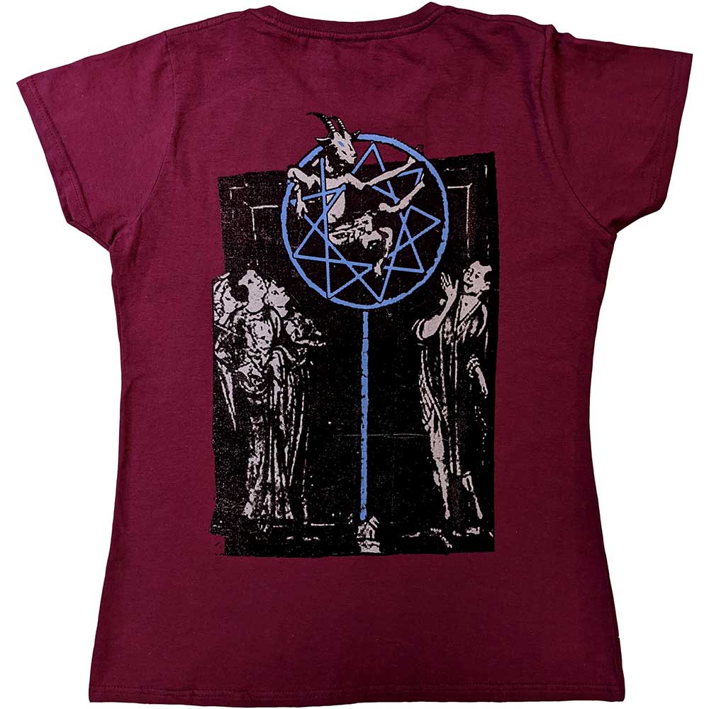 Slipknot Ladies T-Shirt: Goat Logo Demon (Back Print) T-Shirt