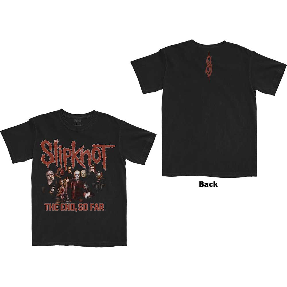 Slipknot Unisex T-Shirt: The End, So Far Group Photo (Back Print) T-Shirt