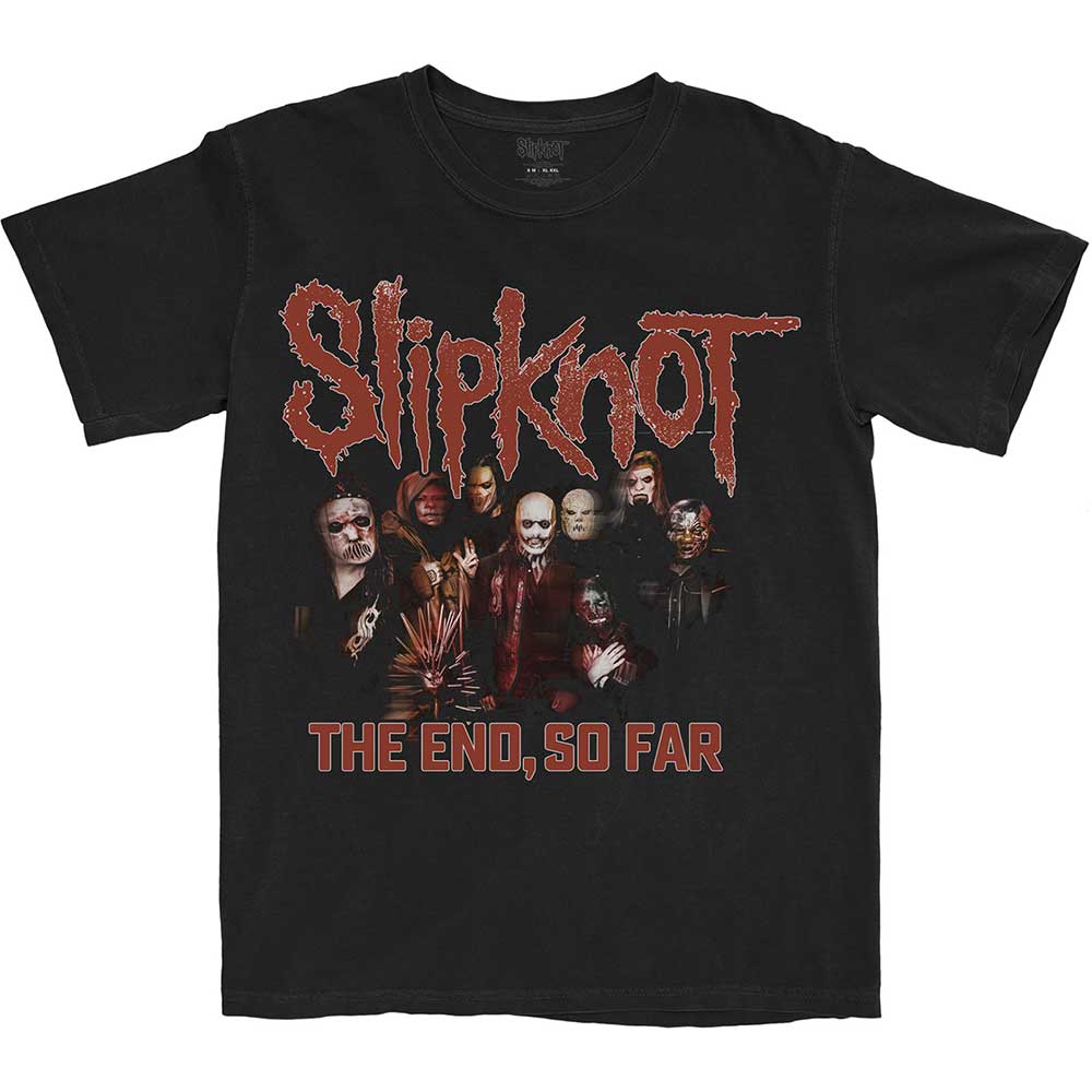 Slipknot Unisex T-Shirt: The End, So Far Group Photo (Back Print) T-Shirt