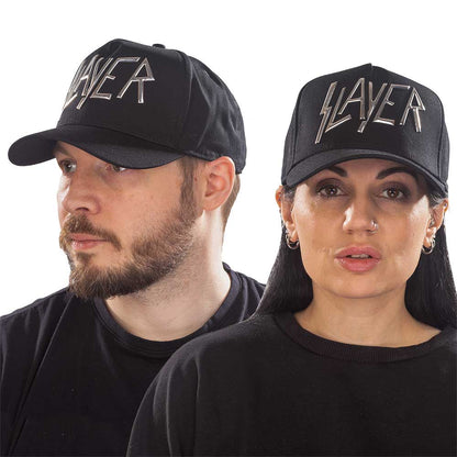 Slayer Unisex Baseball Cap: Logo (Sonic Silver) Baseballpet