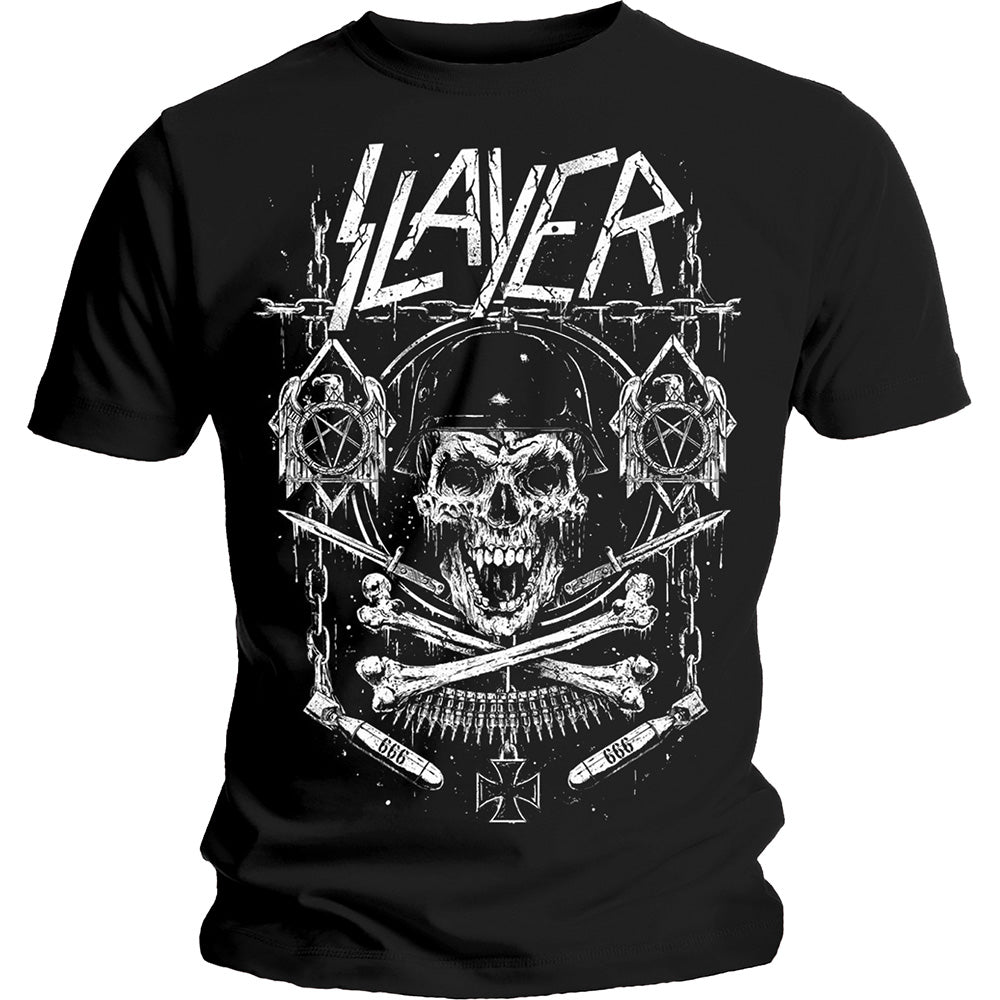 Slayer Unisex T-Shirt: Skull & Bones Revised T-Shirt