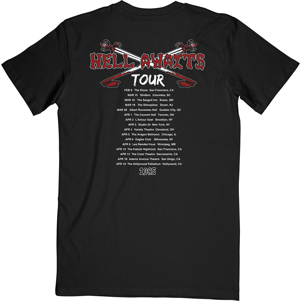 Slayer Unisex T-Shirt: Hell Awaits Tour (Back Print) T-Shirt