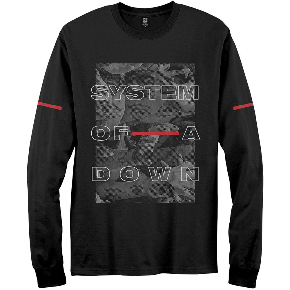 System Of A Down Unisex Long Sleeve T-Shirt: Eye Collage Long Sleeve T-Shirt