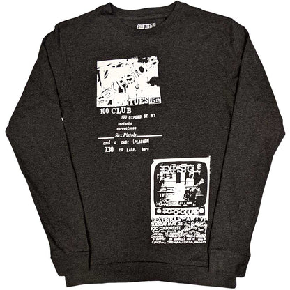 The Sex Pistols Unisex Long Sleeve T-Shirt: 100 Club (Back Print) Long Sleeve T-Shirt