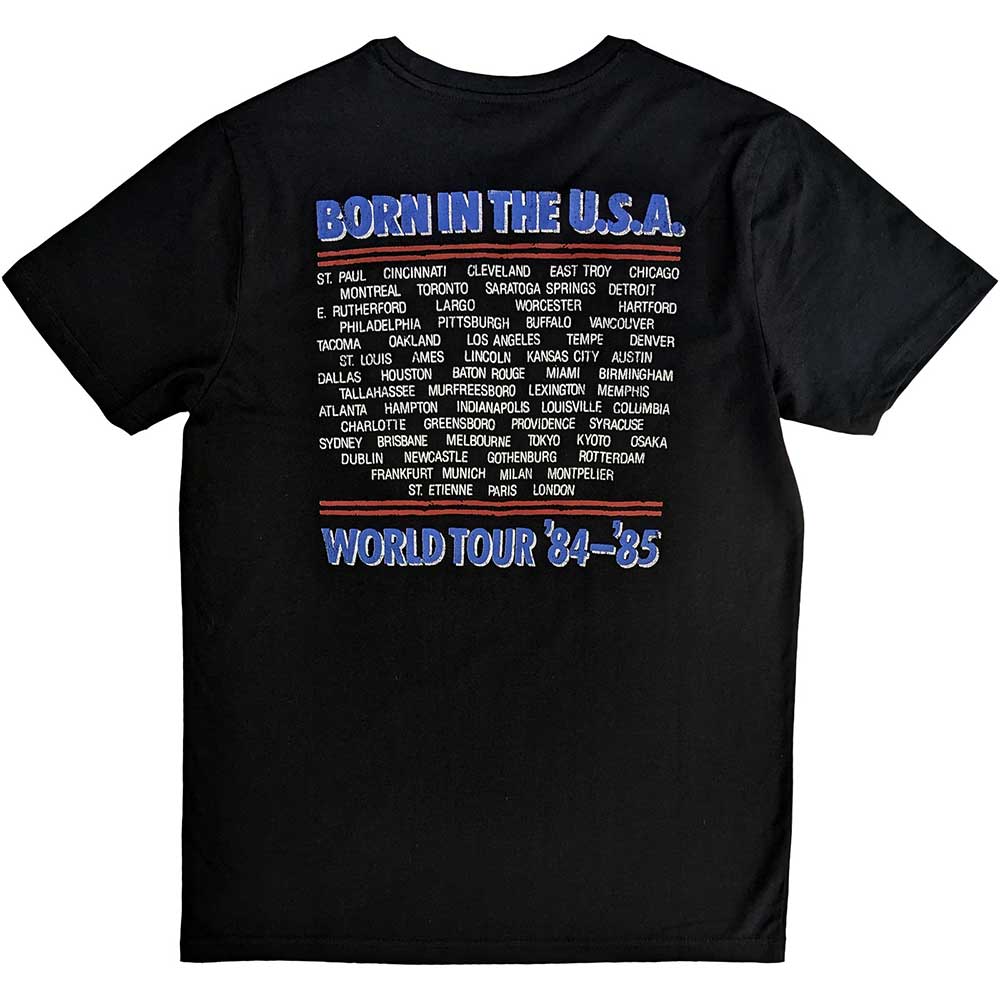 Bruce Springsteen Unisex T-Shirt: Born In The USA '85 (Back Print) T-Shirt
