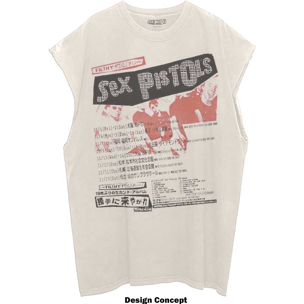 The Sex Pistols Unisex Tank T-Shirt: Filthy Lucre (Embellished) Tank T-Shirt