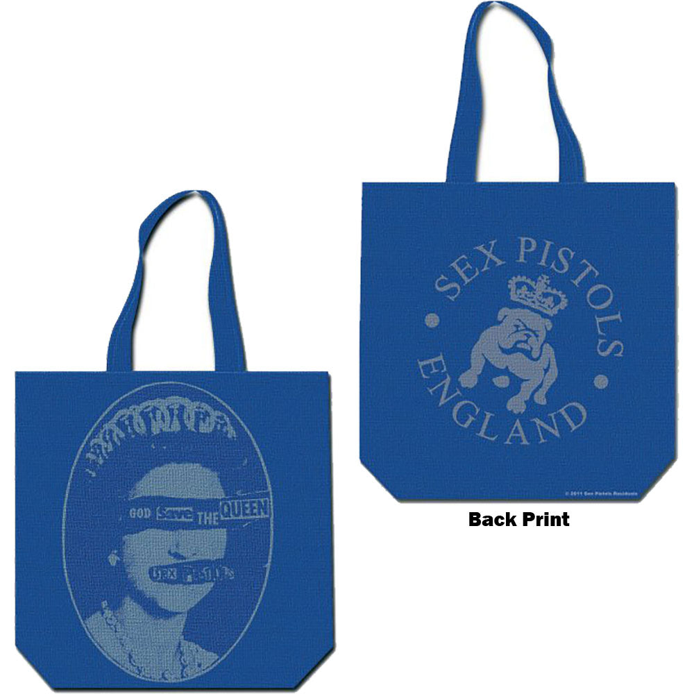 The Sex Pistols Cotton Tote Bag: God Save the Queen (Back Print) Katoenen draagtas