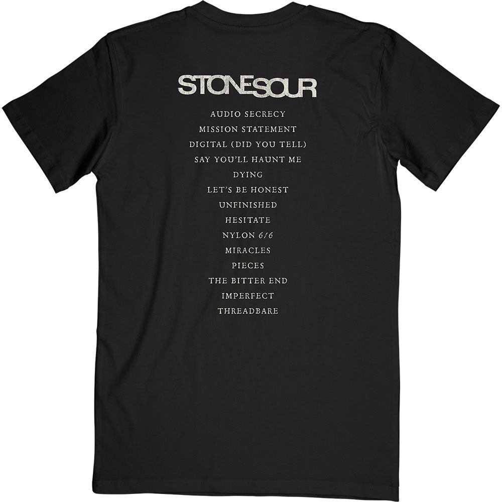 Stone Sour Unisex T-Shirt: Audio Secrecy Square (Back Print) T-Shirt