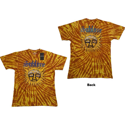 Sublime Unisex T-Shirt: Sun Face (Wash Collection & Back Print) T-Shirt
