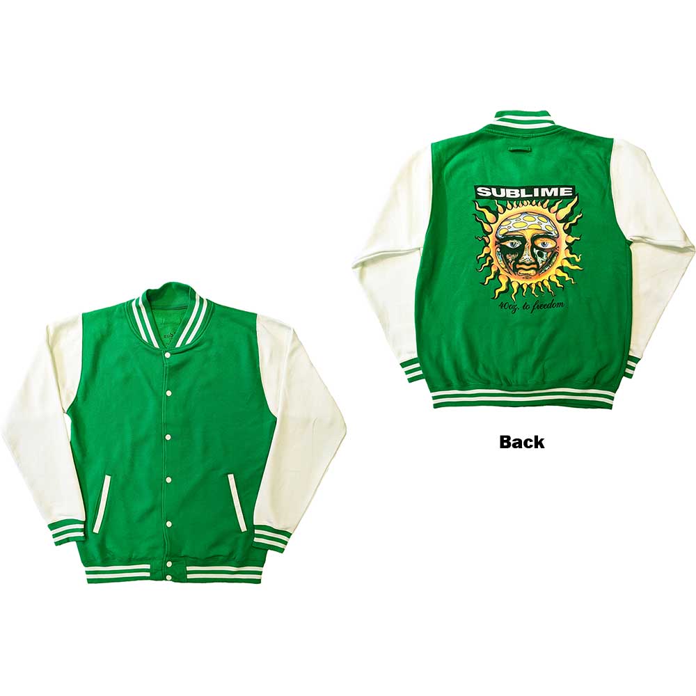 Sublime Unisex Varsity Jacket: 40oz To Freedom (Back Print) Varsity-jas