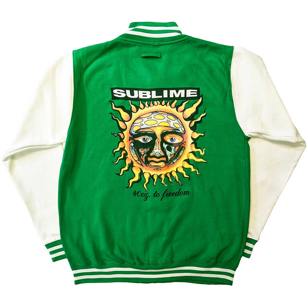 Sublime Unisex Varsity Jacket: 40oz To Freedom (Back Print) Varsity-jas