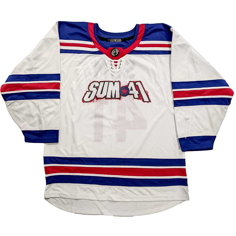 Sum 41 Unisex Hockey Jersey: Stripes (Back Print) (Ex-Tour) Hockey Jersey
