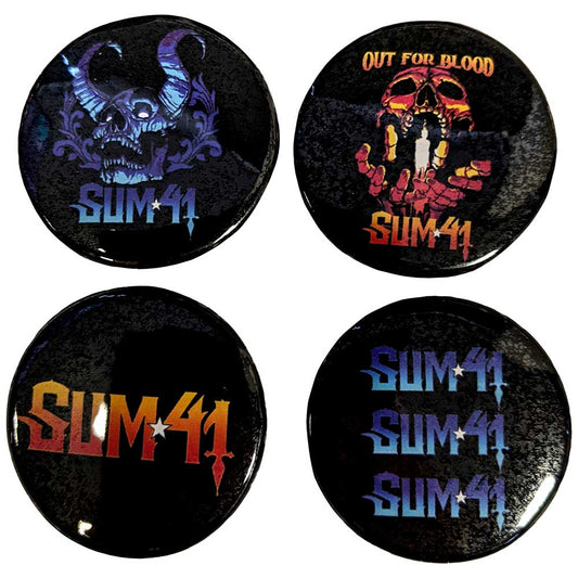 Sum 41 Pin Badge Set: Out For Blood (Ex-Tour) Set speldjes