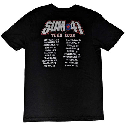 Sum 41 Unisex T-Shirt: All Killer No Filler European Tour 2022 (Back Print) (Ex-Tour) T-Shirt