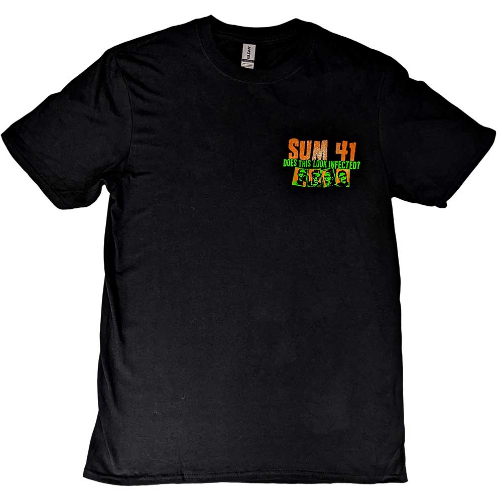 Sum 41 Unisex T-Shirt: Does This Look Infected? European Tour 2022 (Back Print) (Ex-Tour) T-Shirt