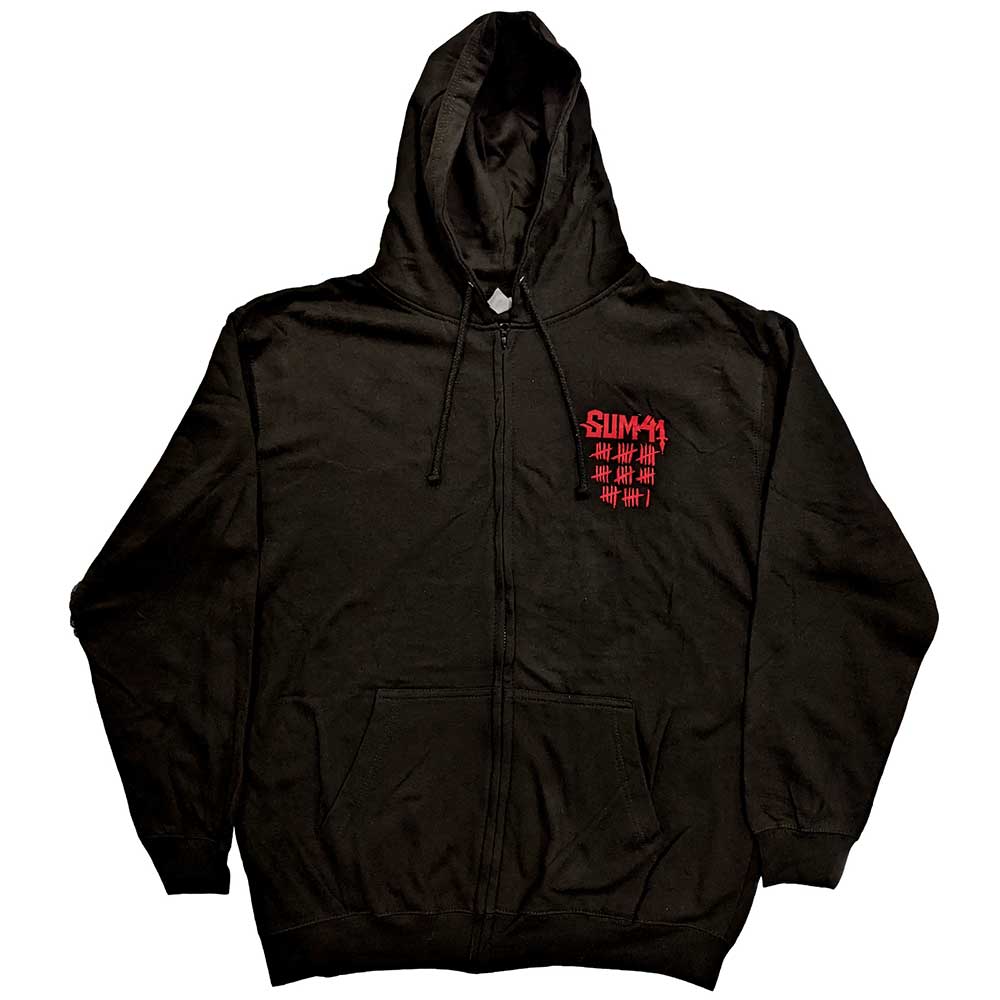 Sum 41 Unisex Zipped Hoodie: Order In Decline Tour 2020 (Back Print) (Ex-Tour) Ritshoodie