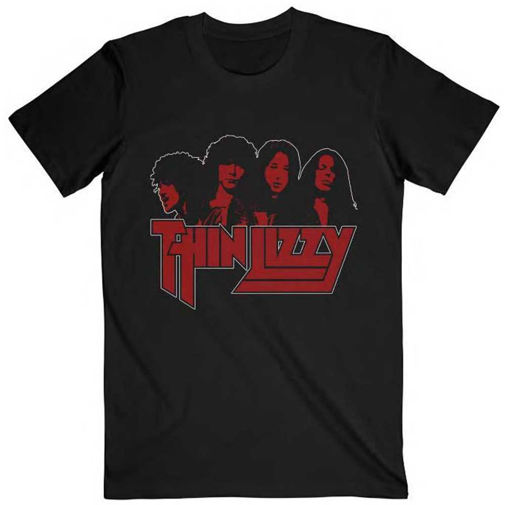 Thin Lizzy Unisex T-Shirt: Band Photo Logo T-Shirt