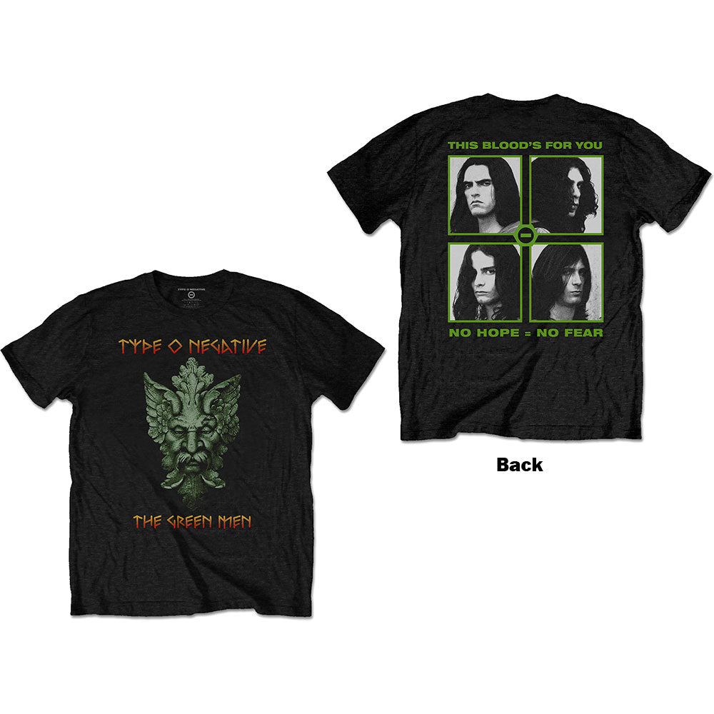 Type O Negative Unisex T-Shirt: Green Man (Back Print) T-Shirt