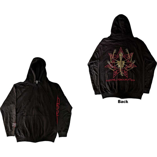 Tool Unisex Zipped Hoodie: Skeleton Tour 2022 (Back Print) (Ex-Tour) Ritshoodie