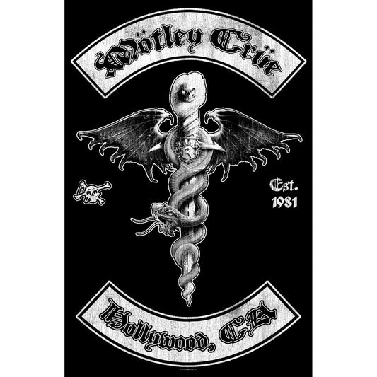 Motley Crue Textile Poster: Hollywood Textielposter