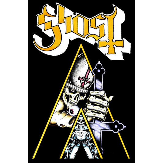 Ghost Textile Poster: Clockwork Ghost Textielposter