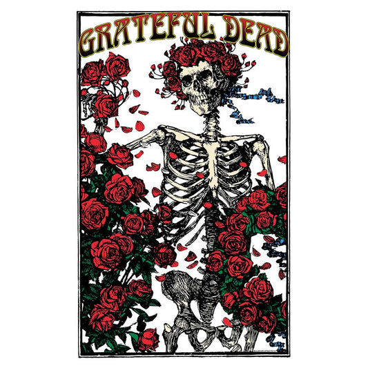 Grateful Dead Textile Poster: Skeleton & Rose Textielposter