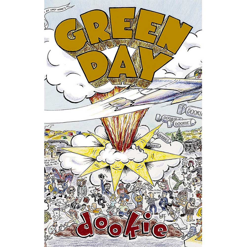 Green Day Textile Poster: Dookie Textielposter