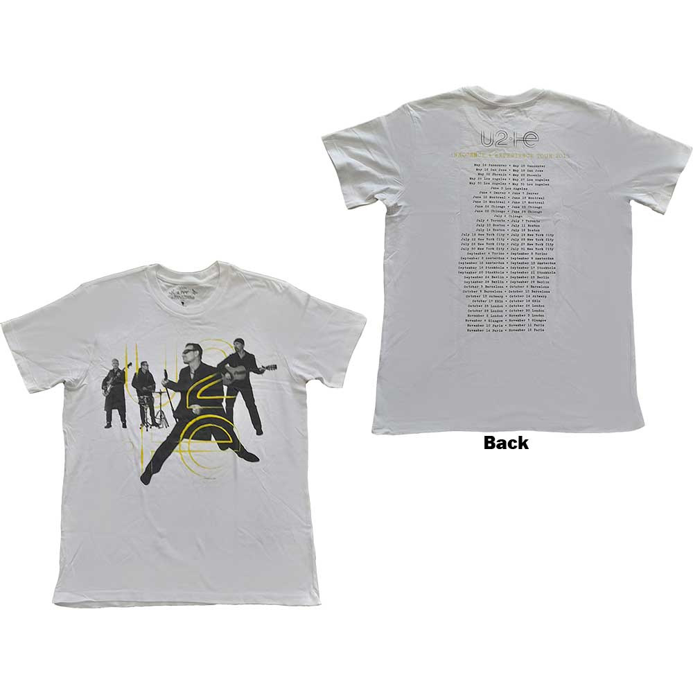 U2 Unisex T-Shirt: Live Action (Back Print) (Ex-Tour) T-Shirt