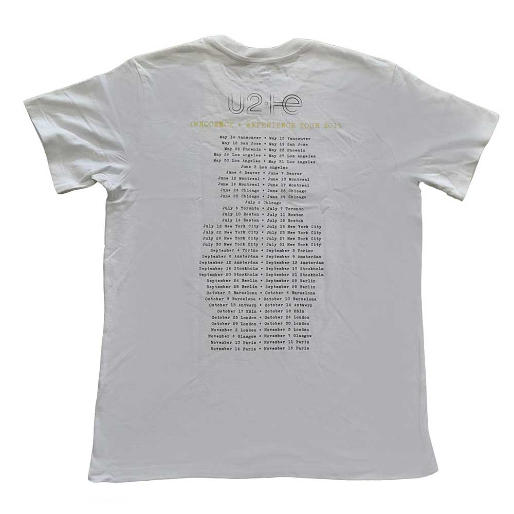 U2 Unisex T-Shirt: Live Action (Back Print) (Ex-Tour) T-Shirt