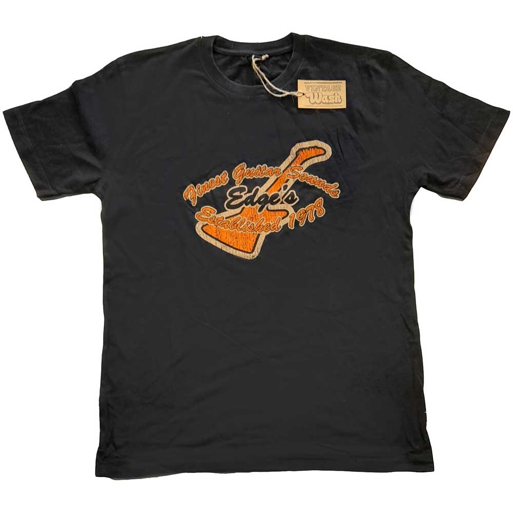 U2 Unisex T-Shirt: Edges Guitar Shop Est. 1978 (Ex-Tour) T-Shirt
