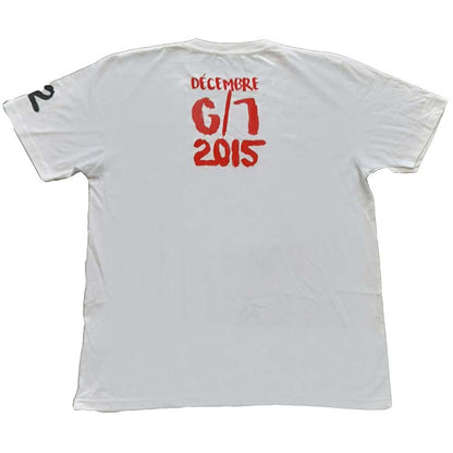 U2 Unisex T-Shirt: Paris 2015 Nous N'Avons Pas Peur (Back Print) (Ex-Tour) T-Shirt