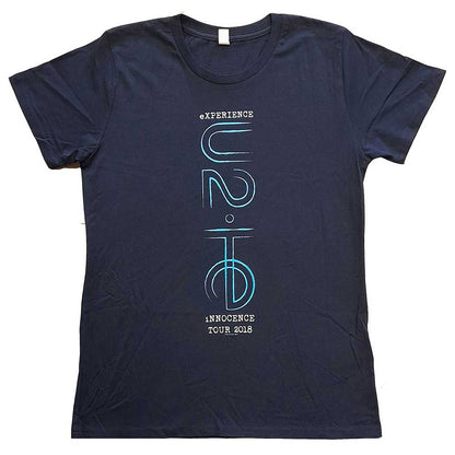 U2 Ladies T-Shirt: I+E 2018 Tour Dates (Back Print) (Ex-Tour) T-Shirt