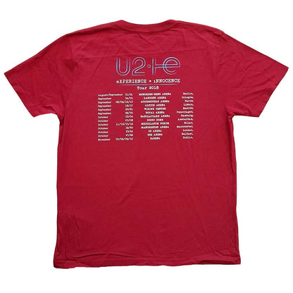 U2 Unisex T-Shirt: I+E 2018 Tour Dates (Back Print) (Ex-Tour) T-Shirt