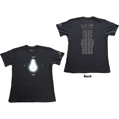 U2 Unisex T-Shirt: I+E Tour 2015 There Is A Light (Back Print) (Ex-Tour) T-Shirt