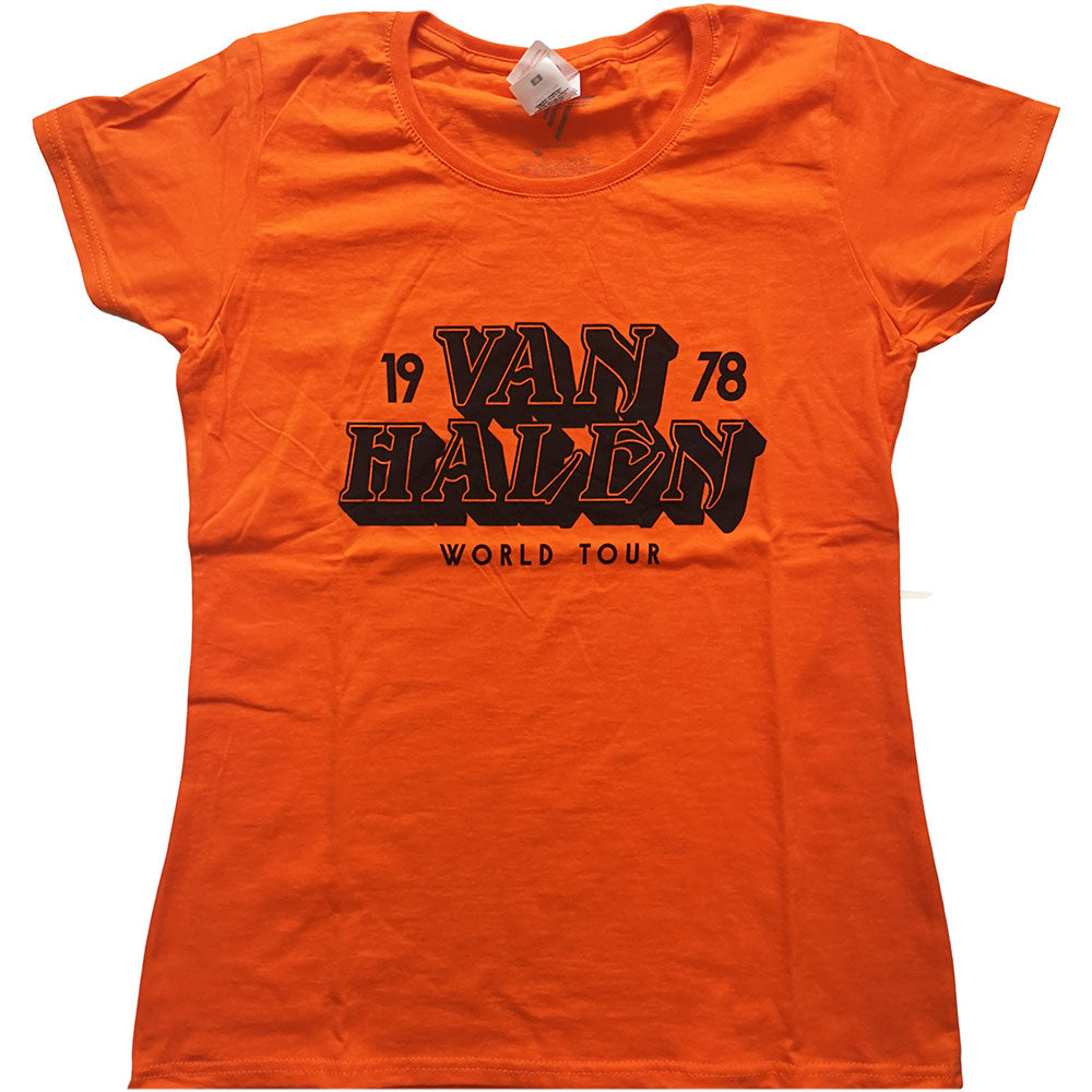 Van Halen Ladies Tee: World Tour '78 T-Shirt