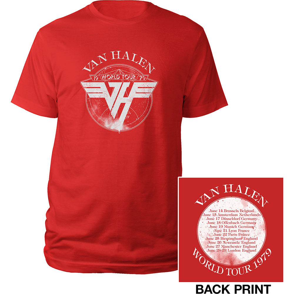 Van Halen Unisex T-Shirt: 1979 Tour (Back Print) T-Shirt