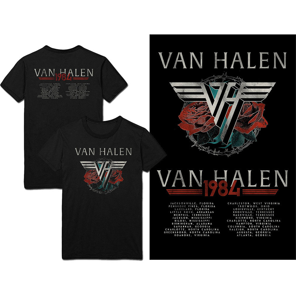 Van Halen Unisex T-Shirt: 84 Tour (Back Print) T-Shirt